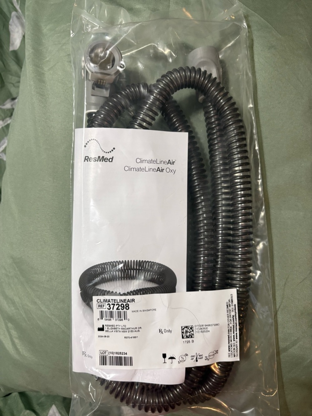ResMed ClimateLineAir Coiled CPAP Tubing in Black Cpap supplies
